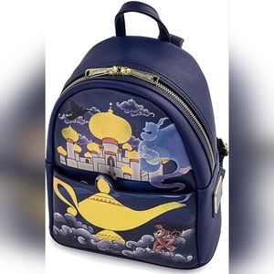 Loungefly Disney Aladdin, Jasmine Genie Abu The magic Lamp &Castle
